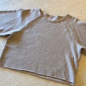 Gray/Beige Alo Cropped Sweatshirt